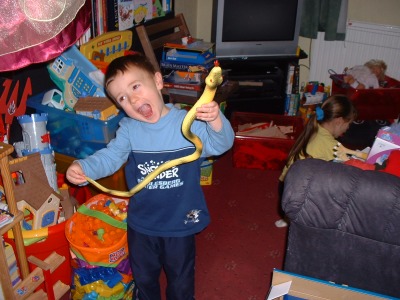 A snake!  A snake!  (Badger badger badger)