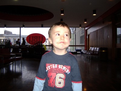 Trying to eat the last little bit