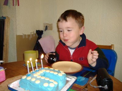 Blowing out the candles