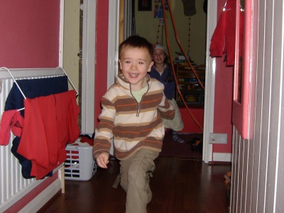Running around the hall