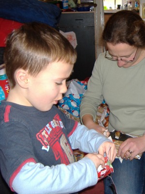 Unwrapping.