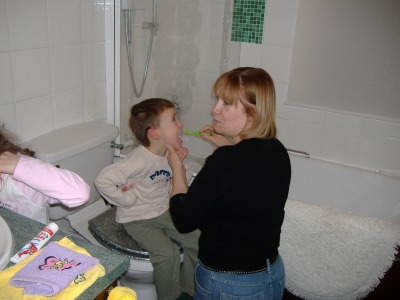 I want Grandma to clean my teeth tonight