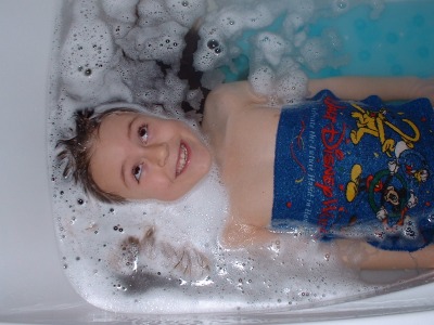 Relaxing in the bath
