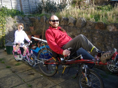 Ready to ride with Daddy