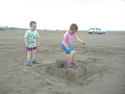 The fun you can have when everyone else has left the beach