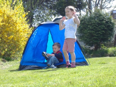 Camping in the garden