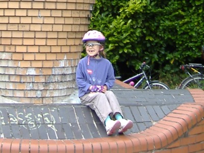 At the fish's nose